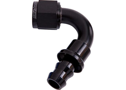 Aeroflow AF404-12BLK 120 Deg Push Lock End -12AN Black No