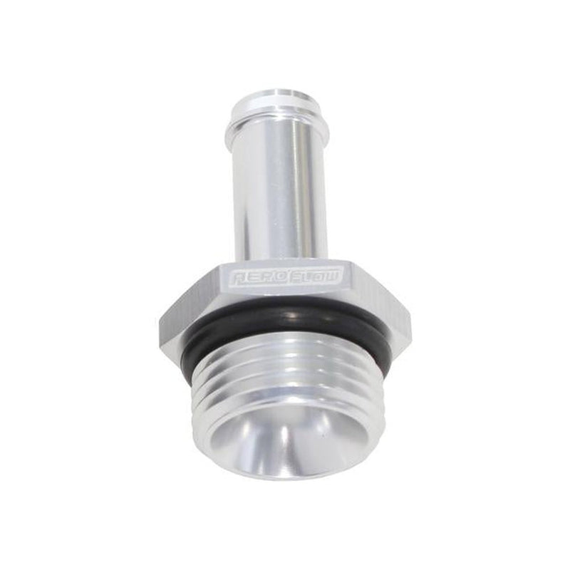 Aeroflow AF414-06-06S -6ORB To 3/8" Push On Barb Silver