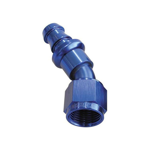 Aeroflow AF417-06 30 Deg Push Lock End -6AN Blue No Clamp