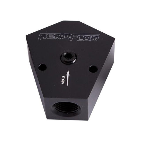 Aeroflow AF451-12BLK Fuel Block 3/4"- 3/4" In - Outblack