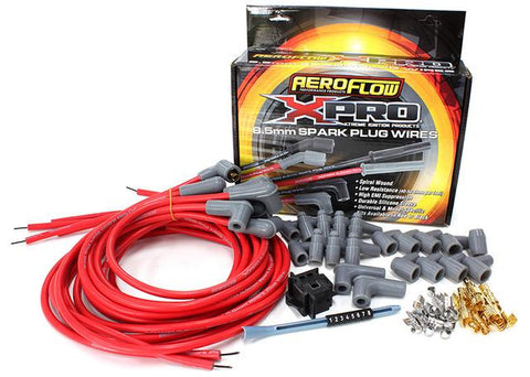 Aeroflow Univ Lead Set Red V8 90Deg Plug Ends Std & Hei
