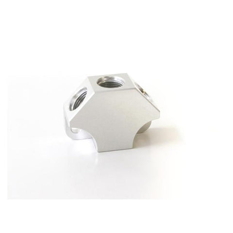 Aeroflow AF454-10-08S Y Block 4 Port Distribution Silver
