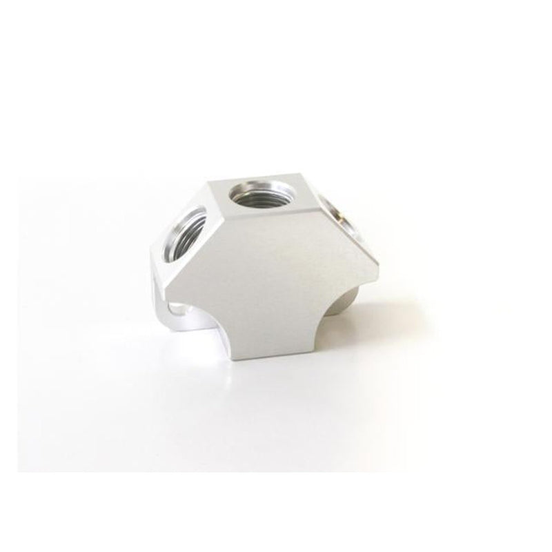 Aeroflow AF454-10-08S Y Block 4 Port Distribution Silver