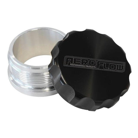 Aeroflow AF460-24BLK 1.5" Alum Weld Bung And Cap Raw Weld