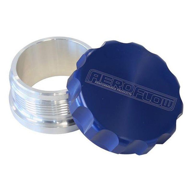 Aeroflow AF460-32BL 2" Alum Weld Bung And Cap Raw Weld On