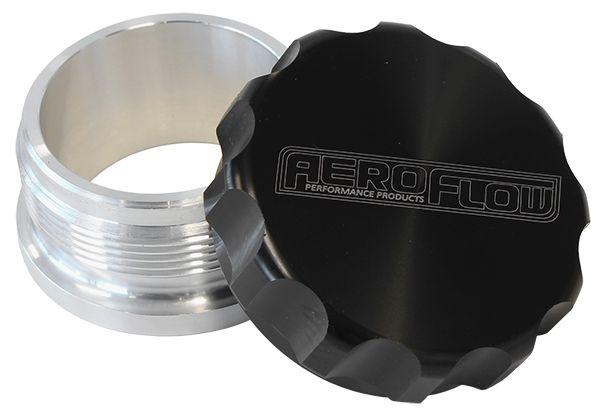 Aeroflow AF460-48BLK 3" Alum Weld Bung And Cap Raw Weld