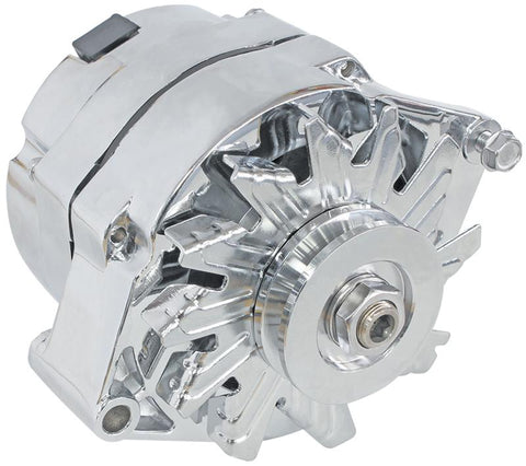 Aeroflow Chrome 100 Amp 1 Or 3 Wire Alternator Suits GM