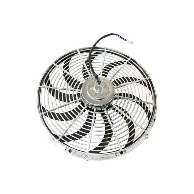 Aeroflow AF49-1027 14" Curved Blade Chrome FAN Reversible