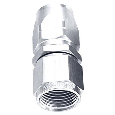 Aeroflow AF501-06S Alloy Straight Hose End -6AN Silver