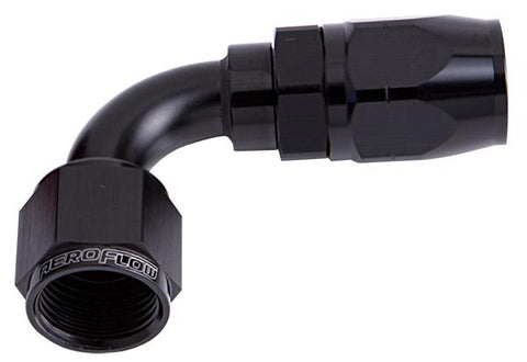 Aeroflow AF503-06BLK Alloy 90 Deg Hose End -6AN Black