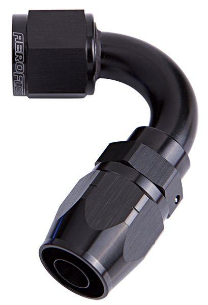 Aeroflow AF504-04BLK Alloy 120 Deg Hose End -4AN Black