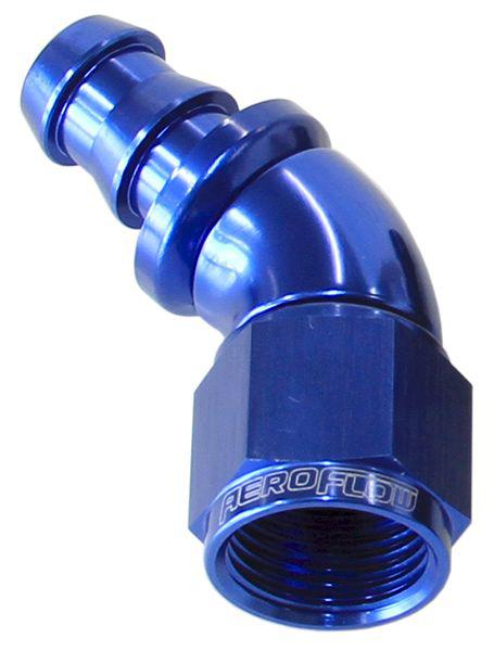 Aeroflow AF512-10 -10AN 45 Blue Full Flow Push Lock