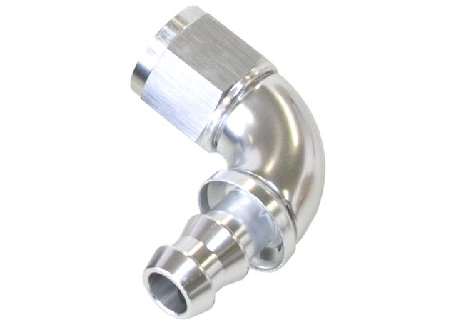 Aeroflow AF513-04S -4AN 90 Silver Full Flow Push Lock