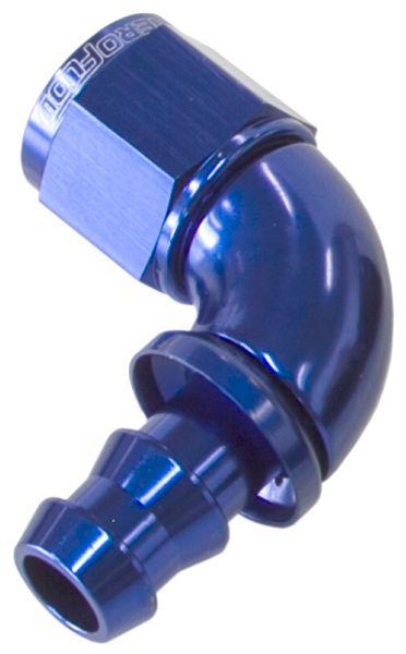 Aeroflow AF513-08 -8AN 90 Blue Full Flow Push Lock