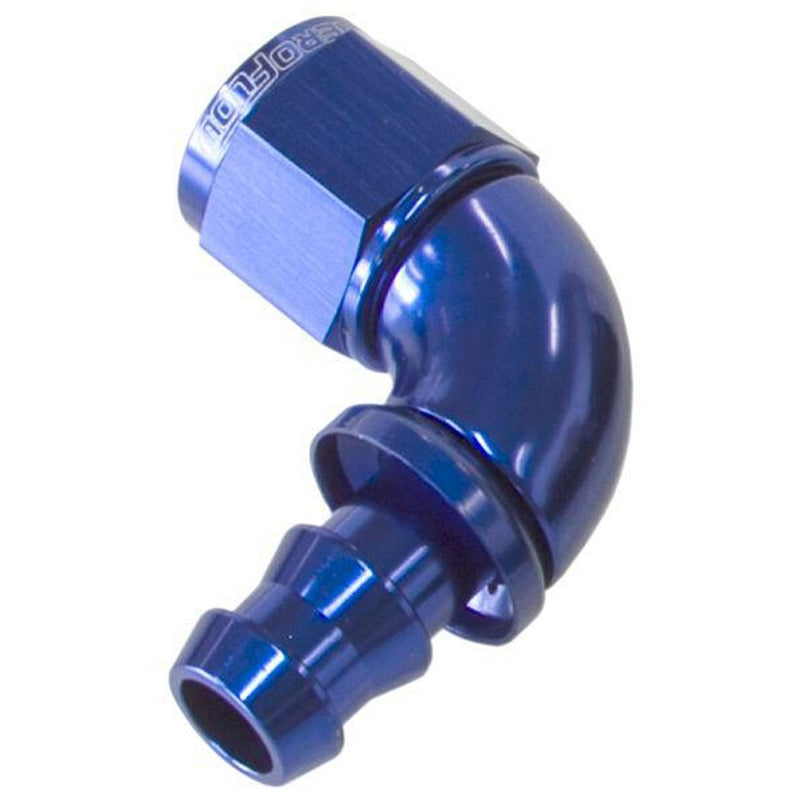 Aeroflow AF513-10 -10AN 90 Blue Full Flow Push Lock