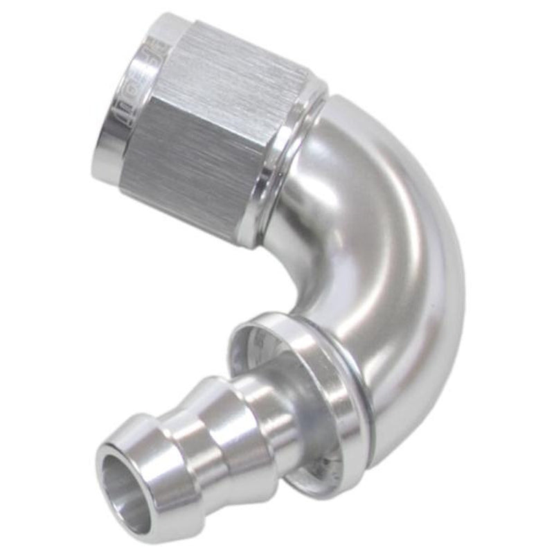 Aeroflow AF514-06S -6AN 120 Silver Full Flow Push Lock