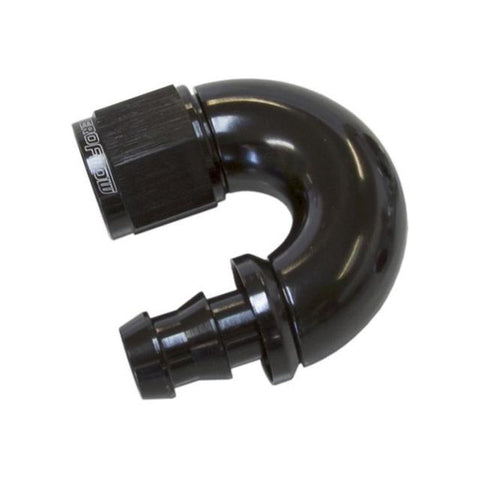 Aeroflow AF516-08BLK -8AN 180 Black Full Flow Push Lock