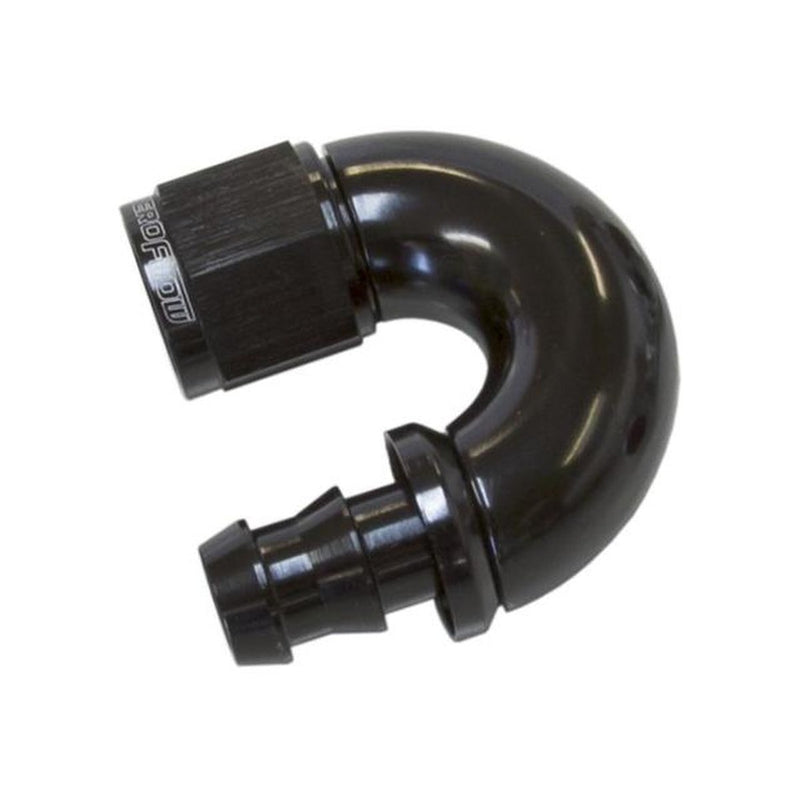 Aeroflow AF516-10BLK -10AN 180 Black Full Flow Push Lock