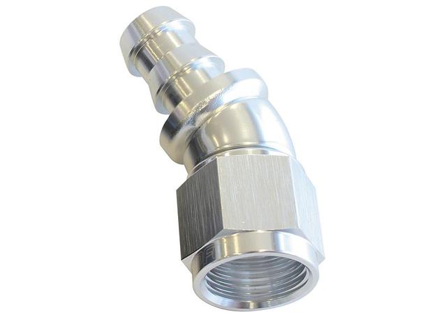 Aeroflow AF517-12S -12AN 30 Silver Full Flow Push Lock