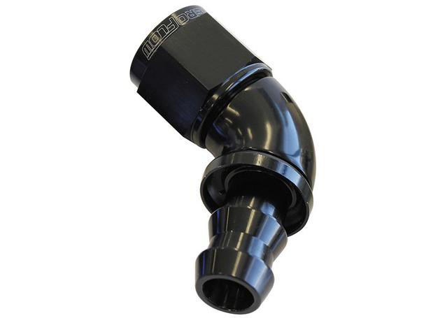 Aeroflow AF518-06BLK -6AN 60 Black Full Flow Push Lock