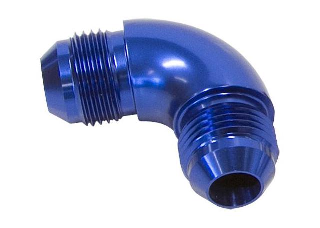 Aeroflow AF521-06 -6AN 90 Deg Male Flare Union Blue Full