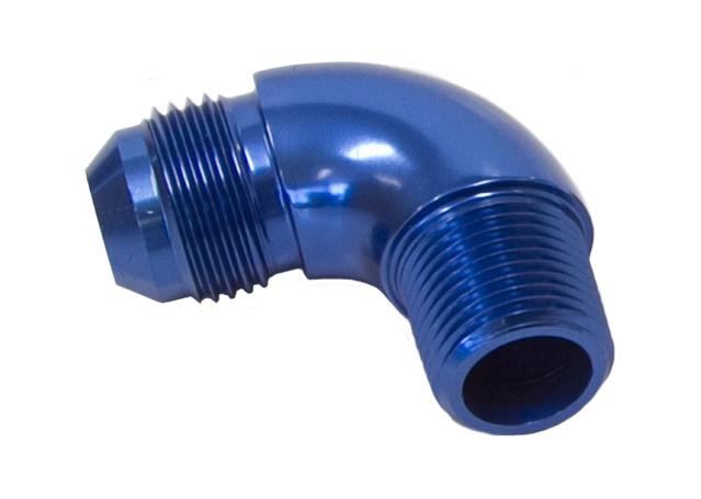 Aeroflow AF522-06 90 Deg 1/4" To -6AN Full Flow Blue No