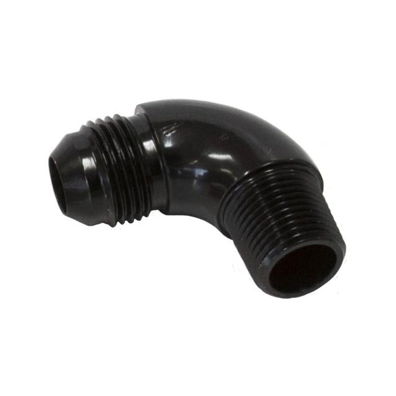 Aeroflow AF522-06-06BLK 90 Deg 3/8" To -6AN Full Flow