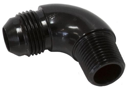 Aeroflow AF522-10-06BLK 90 Deg 3/8" To -10AN Full Flow