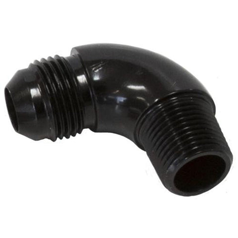 Aeroflow AF522-12-08BLK 90 Deg 1/2" To -12AN Full Flow