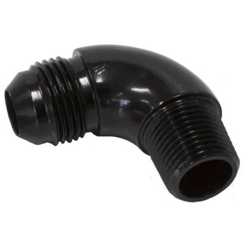 Aeroflow AF522-12-08BLK 90 Deg 1/2" To -12AN Full Flow