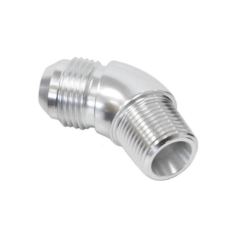 Aeroflow AF523-08S 45 Deg 3/8" To -8AN Full Flow Silver