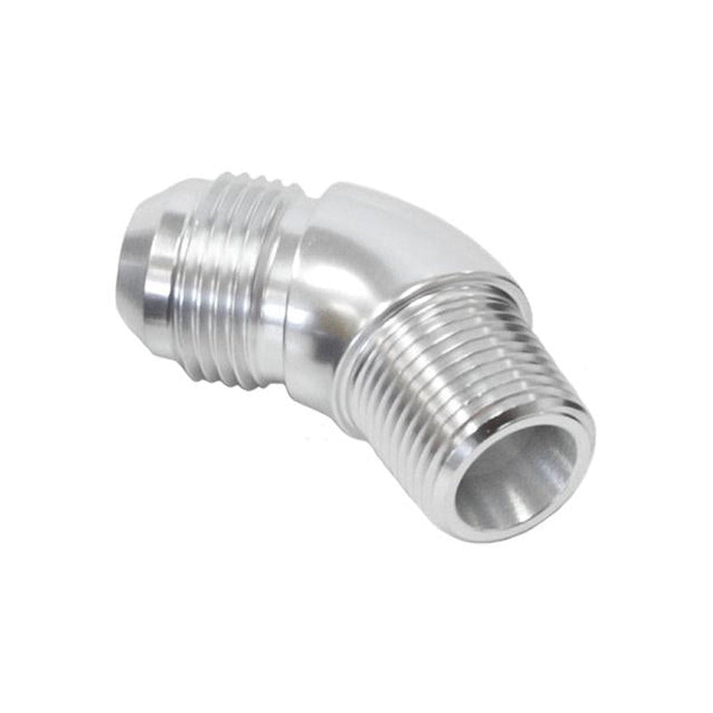Aeroflow AF523-08S 45 Deg 3/8" To -8AN Full Flow Silver