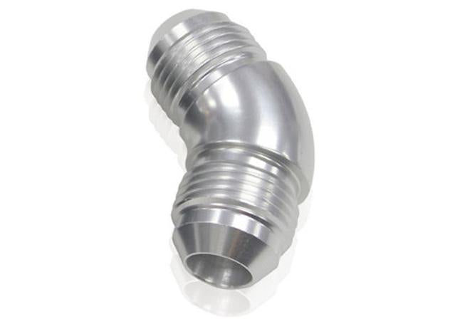 Aeroflow AF527-08S -8AN 45 Deg Male Flare Union Silver