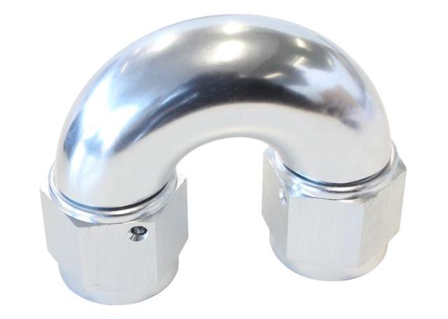 Aeroflow AF536-10S -10AN 180 Deg Swivel Coupler Silver