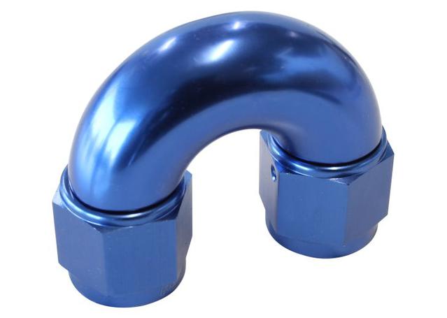 Aeroflow AF536-08 -8AN 180 Deg Swivel Coupler Blue Billet