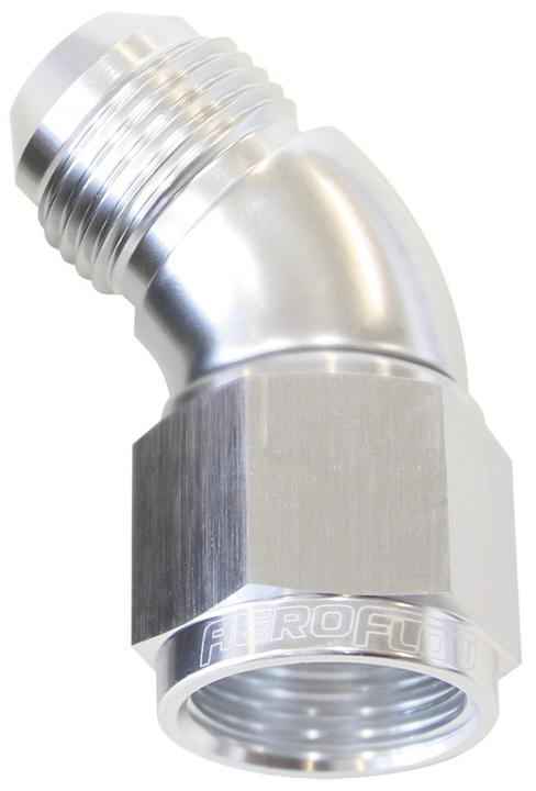 Aeroflow AF542-10S 45 Deg Female - Male -10AN Silver Full