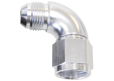 Aeroflow AF543-04S 90 Deg Female - Male -4AN Silver Full
