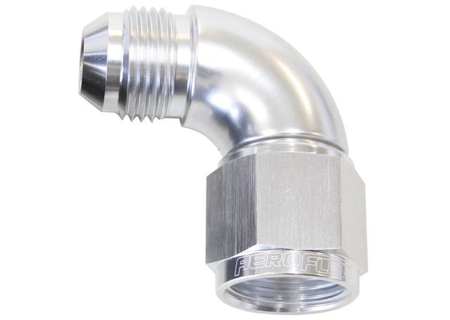 Aeroflow AF543-04S 90 Deg Female - Male -4AN Silver Full