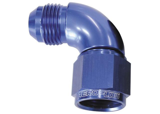 Aeroflow AF543-10 90 Deg Female - Male -10AN Blue Full