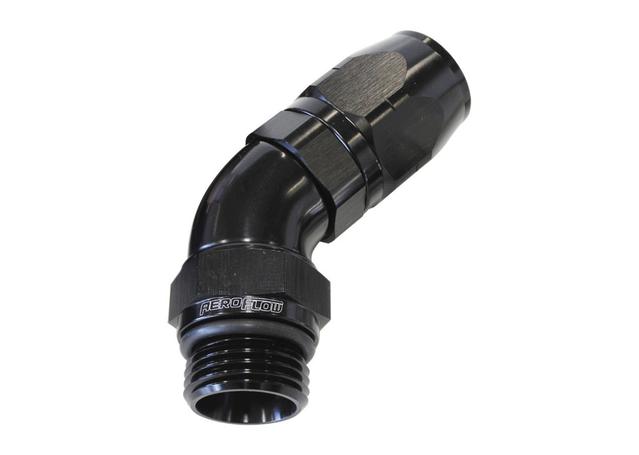 Aeroflow AF544-12-10BLK Male Hose End -10 ORB To 12 Hose