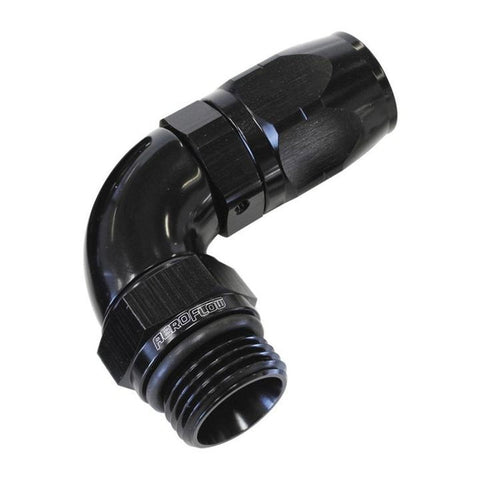 Aeroflow AF549-08-08BLK Male Hose End -8 ORB To -8 Hose