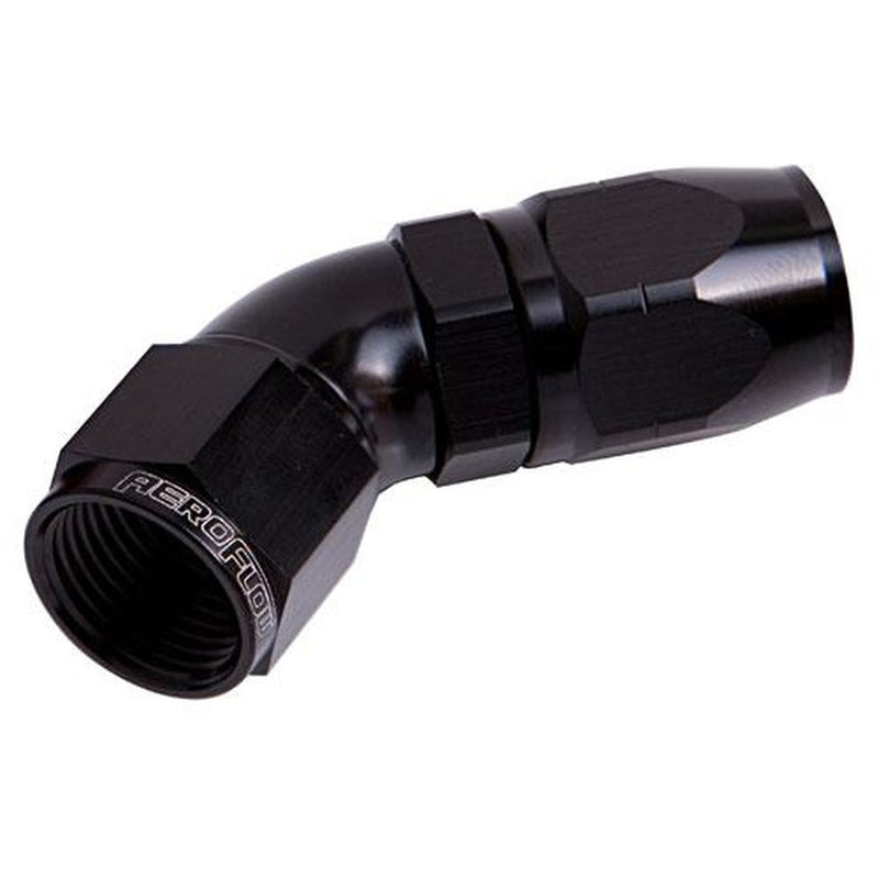 Aeroflow AF552-10BLK Alloy 45 Deg Hose End -10AN Black
