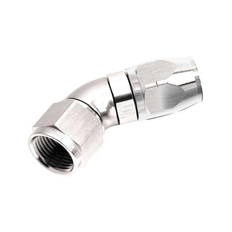 Aeroflow AF552-10S Alloy 45 Deg Hose End -10AN Silver