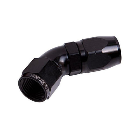 Aeroflow AF552-12-10BLK Stepped 45 Deg Hose End -12 -10AN
