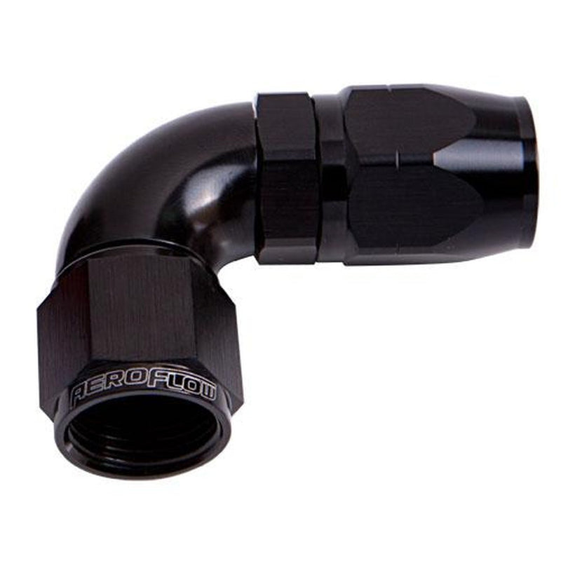 Aeroflow AF553-08BLK Alloy 90 Deg Hose End -8AN Black