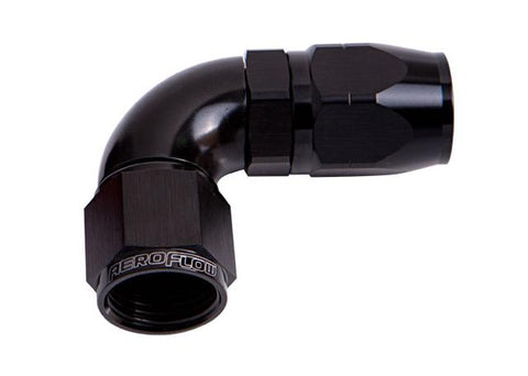 Aeroflow AF553-06-08BLK Stepped 90 Deg Hose End -6 Hose