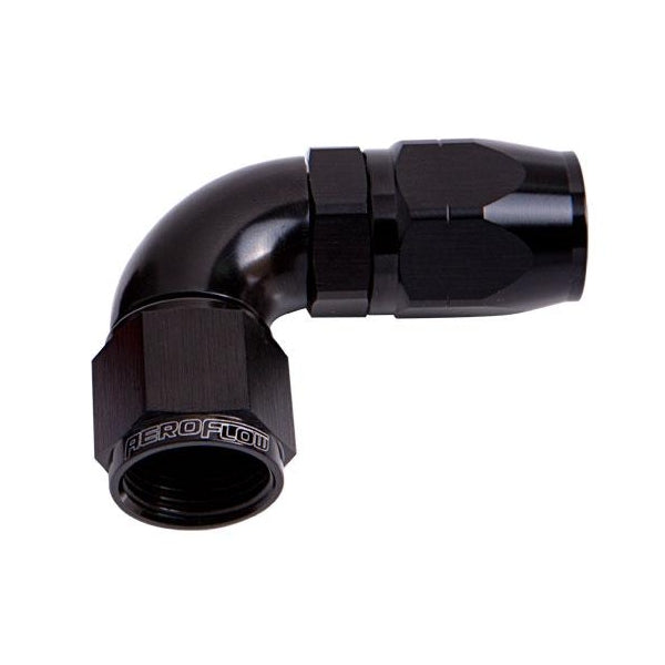 Aeroflow AF553-12BLK Alloy 90 Deg Hose End -12AN Black