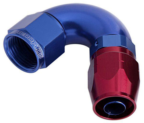 Aeroflow AF554-06 Alloy 120 Deg Hose End -6AN Blue Cutter