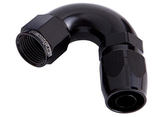 Aeroflow AF554-06BLK Alloy 120 Deg Hose End -6AN Black