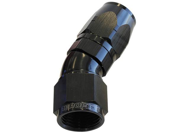 Aeroflow AF557-06BLK Alloy 30 Deg Hose End -6AN Black